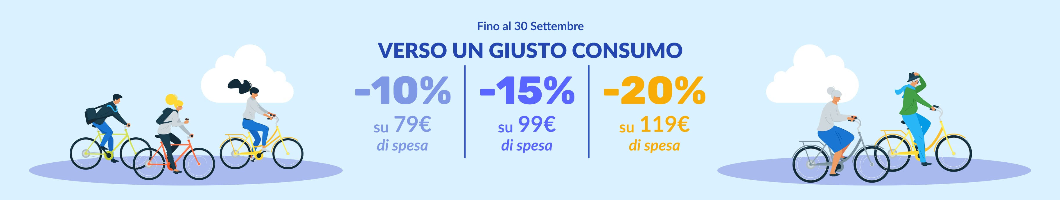 Promo -10% su 79€ -15% su 99€ -20% su 119€  - settembre24