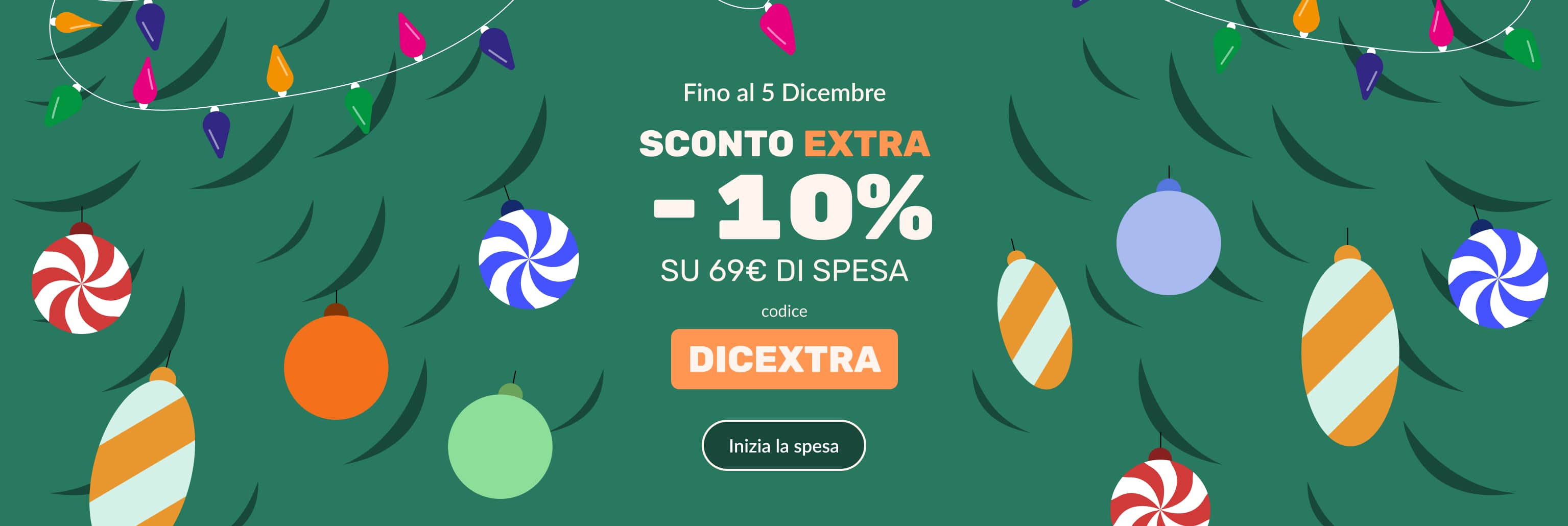 Sconto Extra -10% su 69€ di spesa