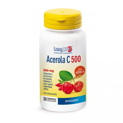Acerola C 500 Masticabile - Antiossidante gusto Arancia