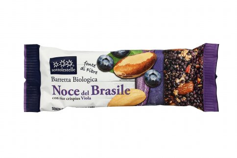 Barretta Noce del Brasile con Rice Crispies Viola