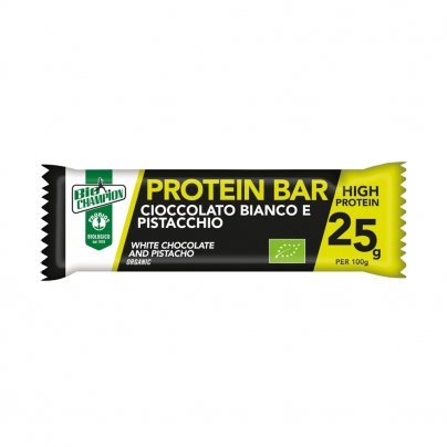 Barretta Proteica Cioccolato Bianco e Pistacchio - Bio Champion