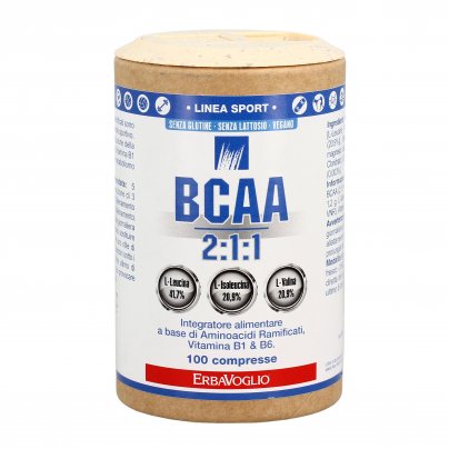 BCAA 2:1:1 Aminoacidi Ramificati, Vitamina B1 e B6 100 Compresse (115 g)