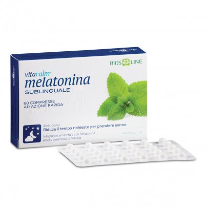 Vitacalm Melatonina Sublinguale - Integratore per il Sonno 60 Compresse (4,2 g)