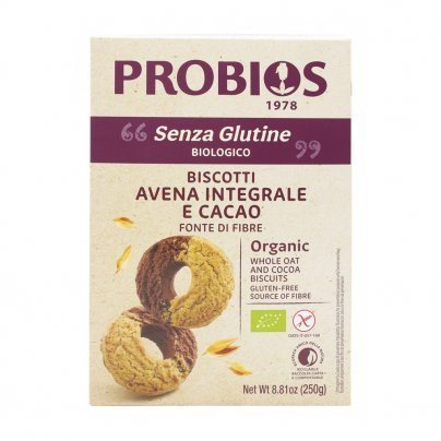 Biscotti all'Avena e Cacao Bio Senza Glutine