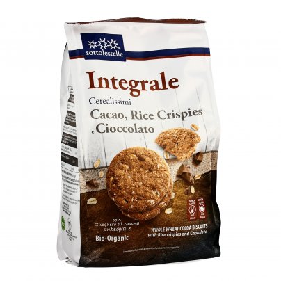 Biscotti Integrali con Cacao, Riso Crispies e Cioccolato Bio - Cerealissimi