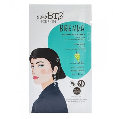 Maschera Viso in Crema Pelle Secca - Brenda Uva Verde