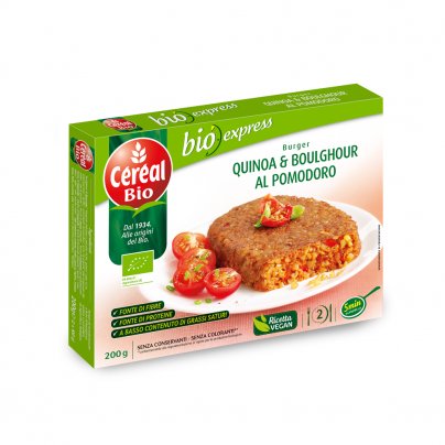 Burger Vegan Bio Quinoa e Boulghour al Pomodoro