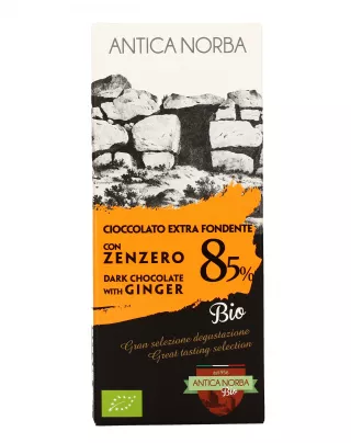 Cioccolato Extra Fondente 85% con Zenzero