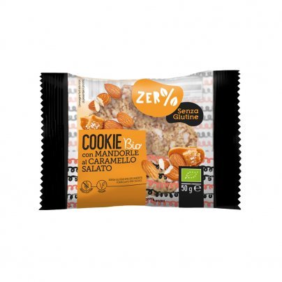 Biscotto Cookie Bio con Mandorle al Caramello Salato - Zero Glutine