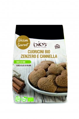 Biscotti Cuoricini con Farro, Zenzero e Cannella Bio