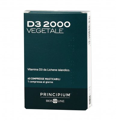 D3 2000 Vegetale - Integratore di Vitamina D3 da Lichene islandico
