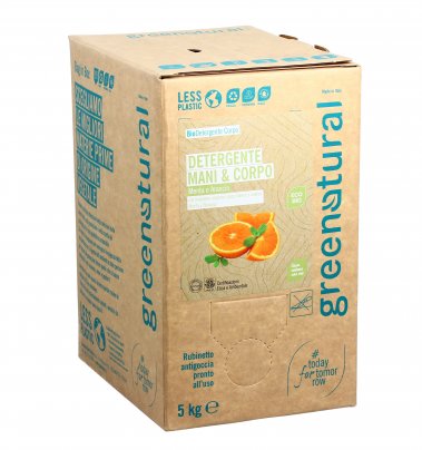 Detergente Delicato Mani e Corpo - Menta e Arancio 5 kg (Eco Box Sfuso)