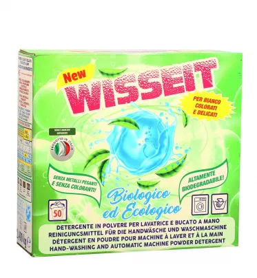 Detergente Bucato in Polvere Bio ed Ecologico Wisseit 50 Lavaggi (2,400 kg)