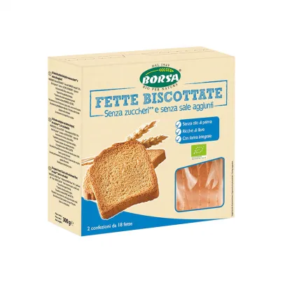 Fette Biscottate Bio - Senza Zuccheri e Sale Aggiunti - Borsa