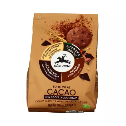 Biscotti Frollini al Cacao con Gocce di Cioccolato
