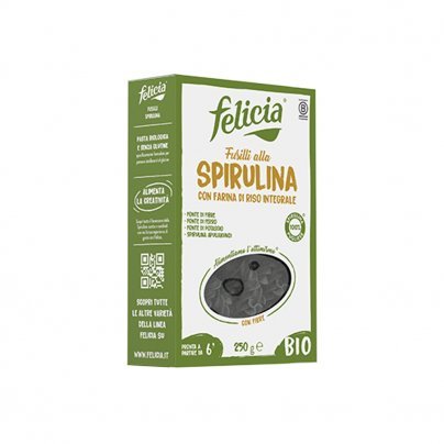 Fusilli alla Spirulina con Riso Integrale Bio - Senza Glutine