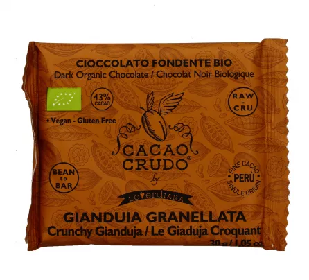 Tavoletta di Cioccolato Fondente Gianduia Granellata