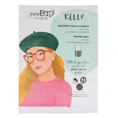 Maschera Viso Alginato per Pelle Secca - Kelly Latte di Spirulina