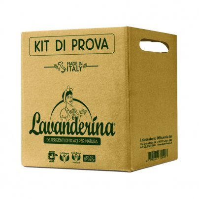 Kit Box Prova Lavanderina con 7 Detergenti e Detersivi Ecologici