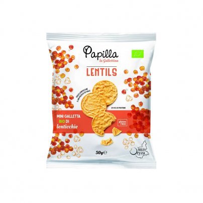 Mini Gallette alle Lenticchie Bio Lentils - Papilla La Gallettina