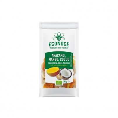Mix con Anacardi, Cocco e Mango Bio - Frutta Secca ed Essiccata