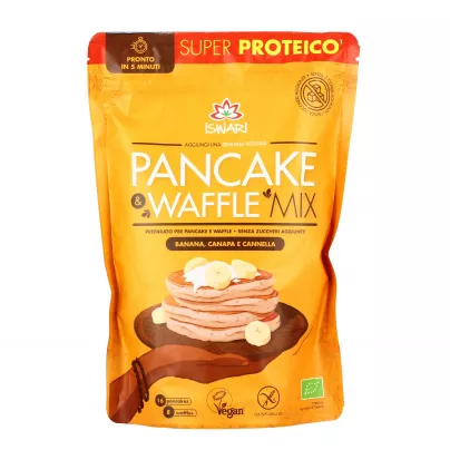 Pancake e Waffle Mix Banana, Canapa e Cannella - Iswari