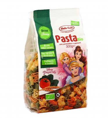 Pasta Bio di Grano Duro con Pomodori e Spinaci "Princess Disney"