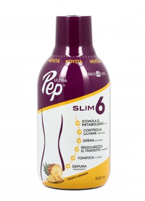 Ultra Pep Slim 6 Gusto Ananas - Integratore Dimagrante 500 ml (Bottiglia)