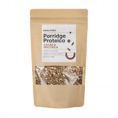 Porridge Proteico Cacao e Nocciole - Bowlpros