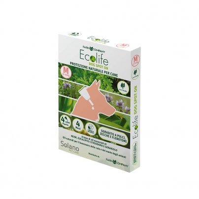 Protezione Naturale Spot On per Cani - Ecolife Taglia M (15-30 kg)