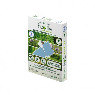 Protezione Naturale Spot On per Cani - Ecolife Taglia S (2,5-15 kg)