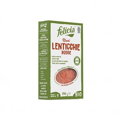 Risoni Pasta di Lenticchie Rosse Bio - Senza Glutine