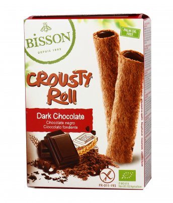 Cialda Snack al Cioccolato Fondente "Crousty Roll"