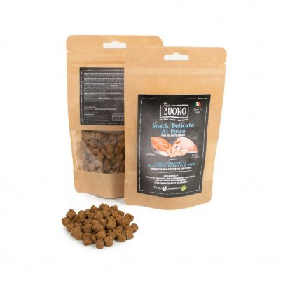 Snack per Cani Delicate con Salmone, Pesce Azzurro, Gamberi