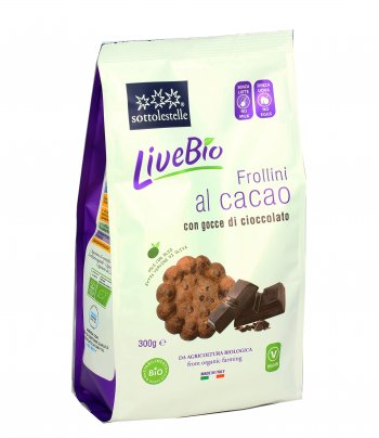 Livebio - Frollini al Cacao con Gocce di Cioccolato