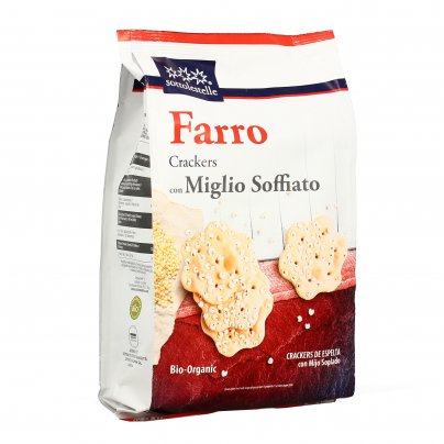 Crackers di Farro e Miglio Soffiato - Linea Farro