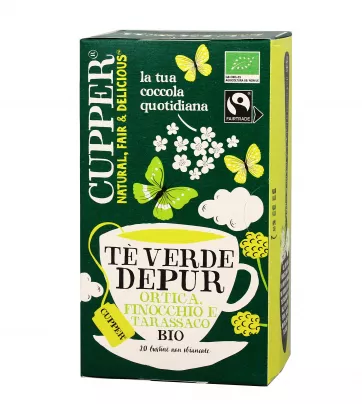 Tè Verde "Depur" con Ortica, Finocchio e Tarassaco Bio