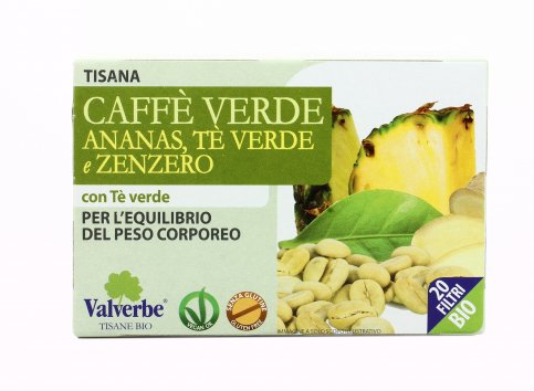 Tisana - Caffè Verde all'Ananas, Tè Verde e Zenzero
