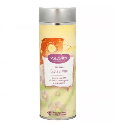 Tisana "Gioia di Vita" con Ibisco, Lemongrass e Mandarino 80 g (Confezione Latta)