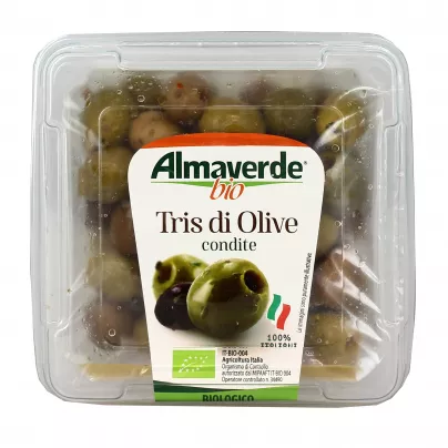 Tris di Olive Denocciolate Condite Bio