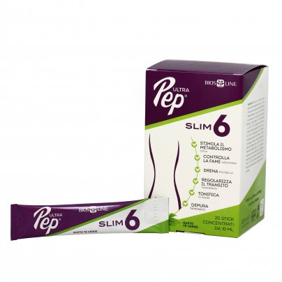 Ultra Pep Slim 6 Gusto Tè Verde - Integratore Dimagrante 20 Stick concentrati da 10 ml