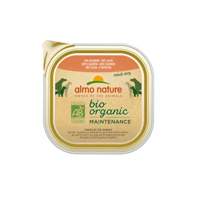Patè per Cani "Bio Organic Maintenance" con Salmone 300 g