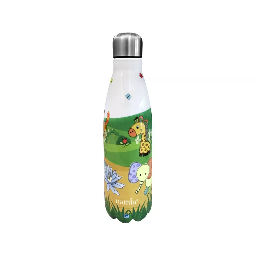 Bottiglia termica in acciaio inox per bambini Animali del bosco