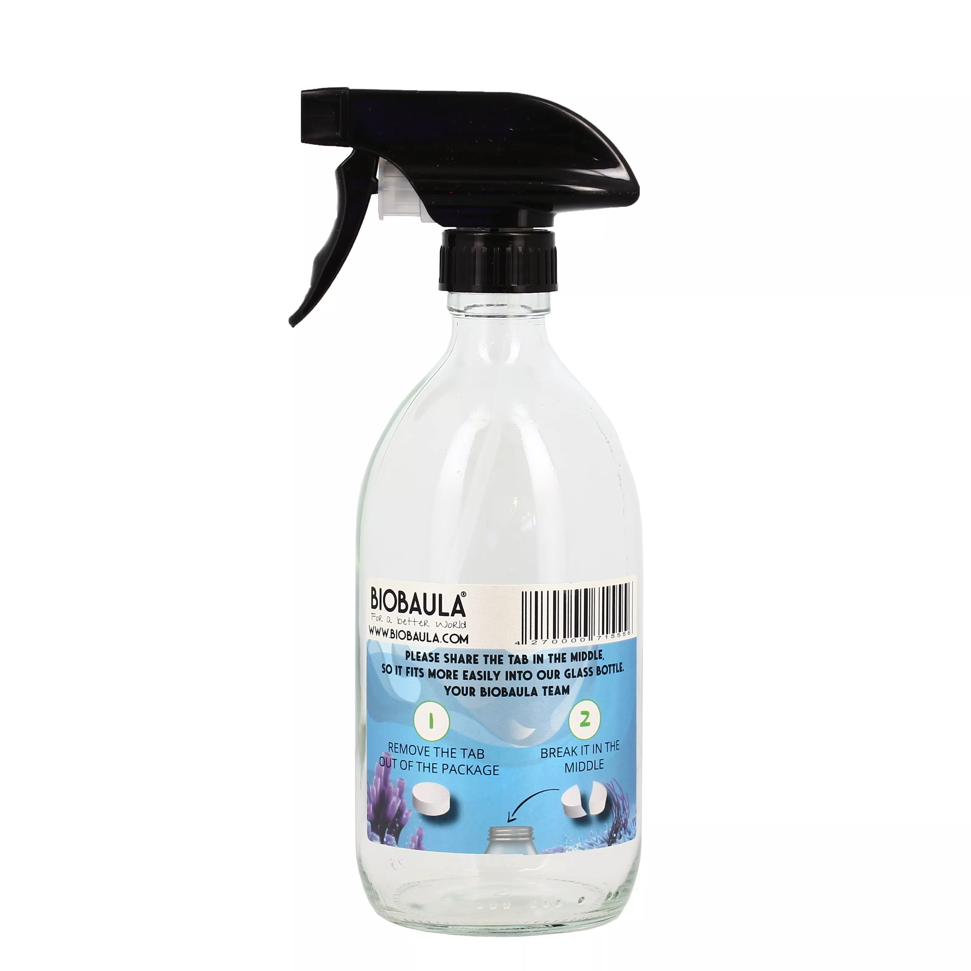 Bottiglia di Vetro Spruzzino per Detergente Casa (Vuoto) - Biobaula