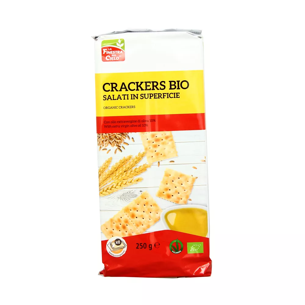 Crackers non salati in superficie Bio 250g - La Finestra sul Cielo