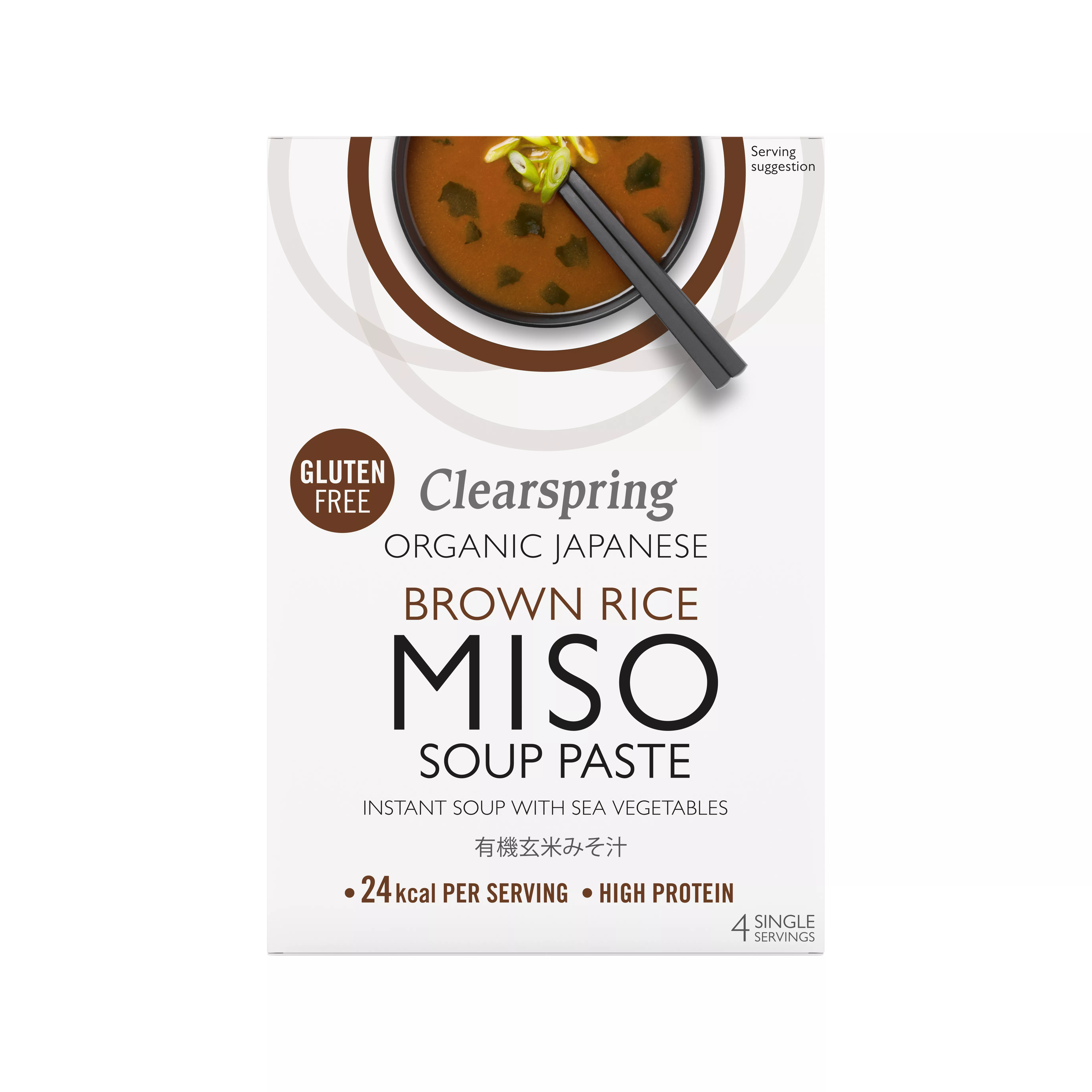 Zuppa di Miso con Riso Integrale e Alghe Bio Senza Glutine- Clearspring