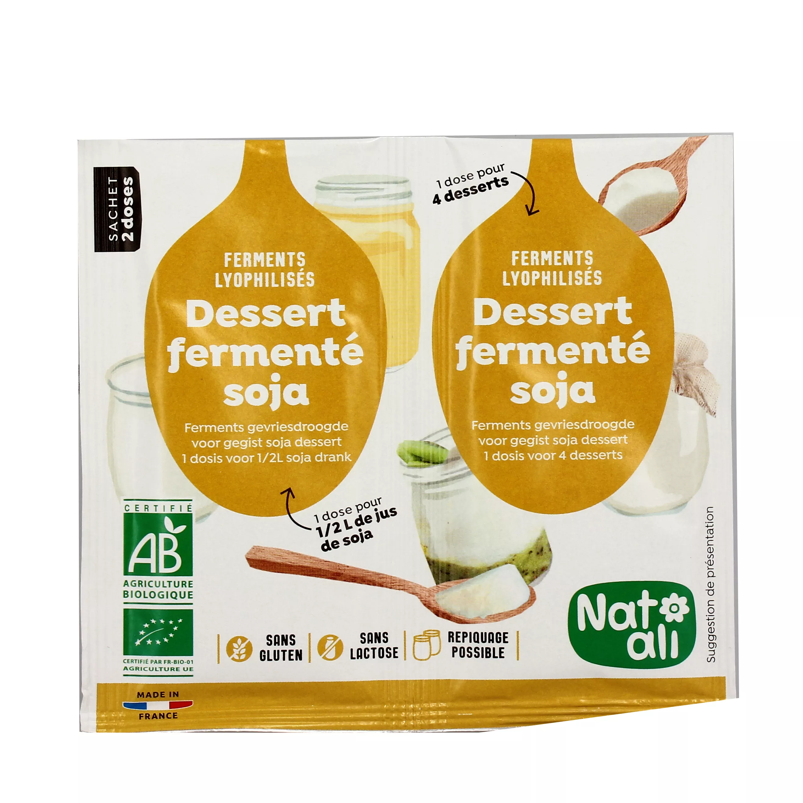 Fermenti Attivi per Yogurt di Soia Bio - Natali - 2 Bustine