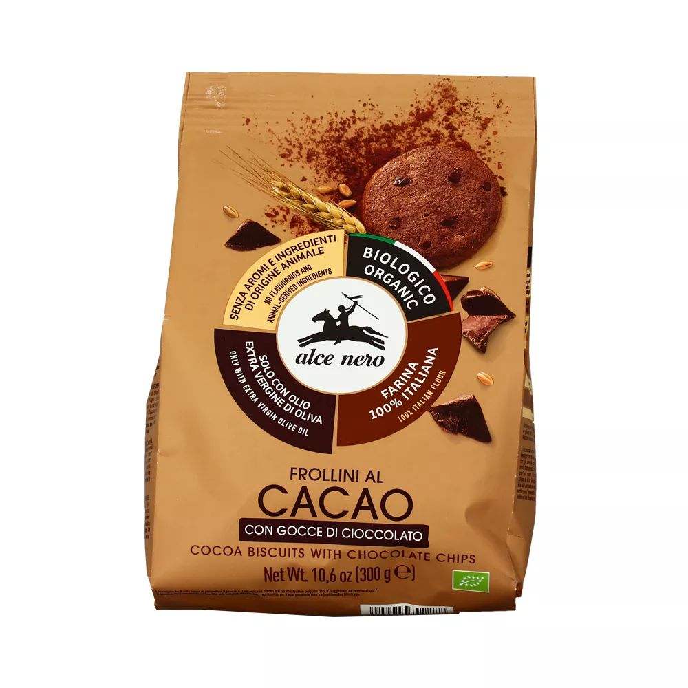 Frollini al Cacao con Gocce di Cioccolato - Alce Nero