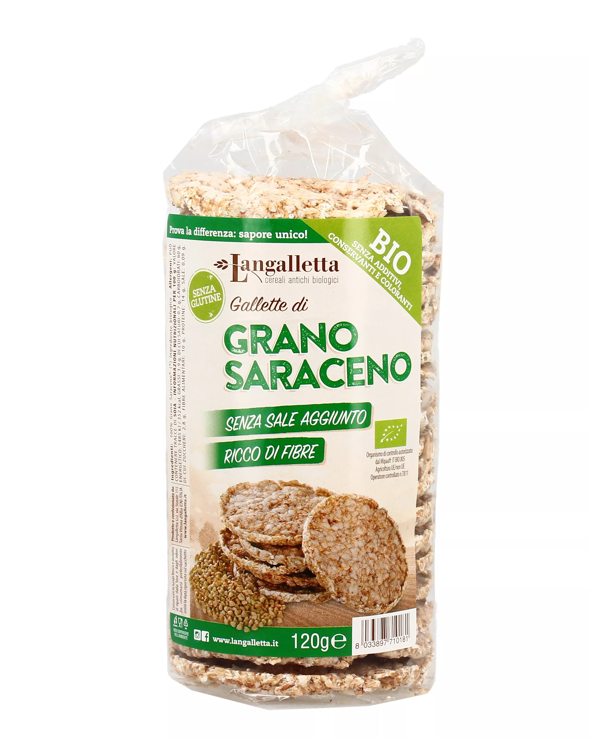 Gallette di Grano Saraceno Bio Senza Glutine- Langalletta