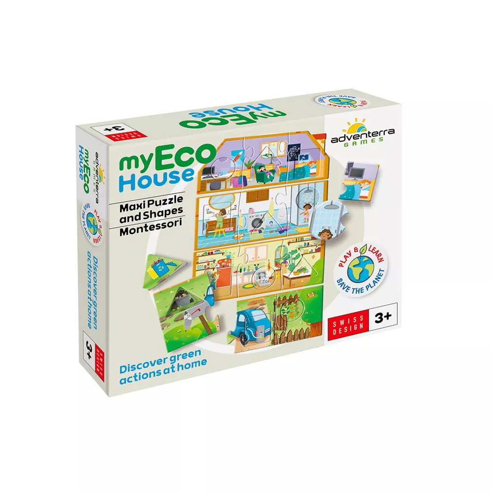 Maxi Puzzle Montessori (Dai 3 Anni) - My Eco House - Adventerra Games